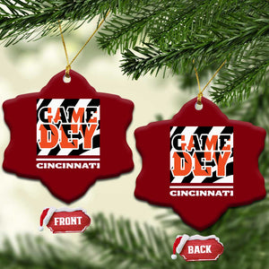 Cincinnati Ceramic Ornament Retro Vintage Game Dey White Stripes TS10 Print Your Wear