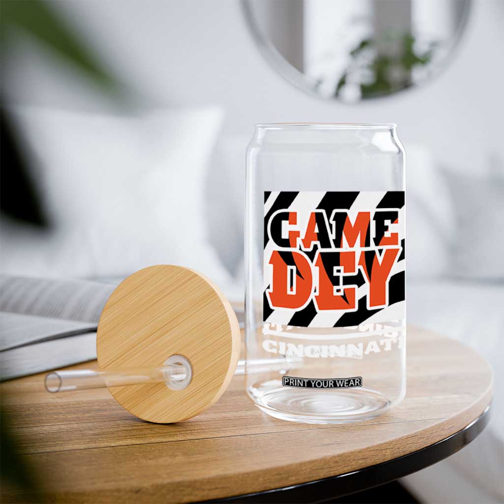 Cincinnati Glass Can Retro Vintage Game Dey White Stripes TS10 Print Your Wear