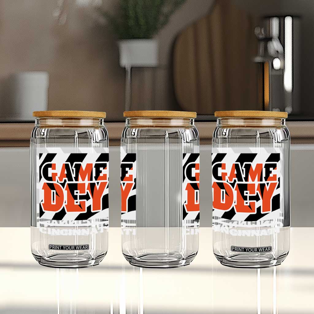 BFT Game Day Glass Can Retro Vintage Game Dey White Stripes TS10 Print Your Wear