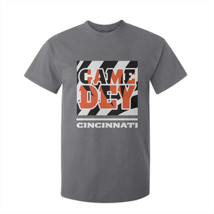 Cincinnati T Shirt For Kid Retro Vintage Game Dey White Stripes TS10 Charcoal Print Your Wear