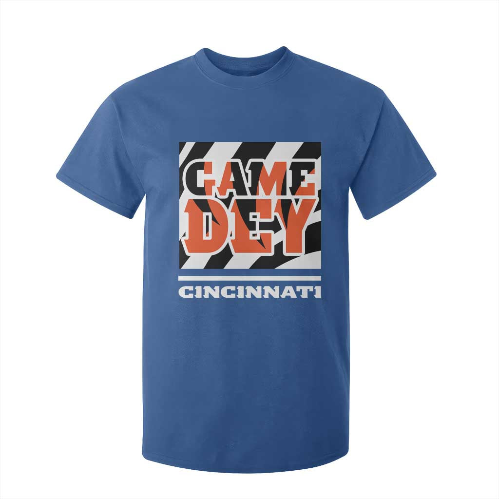 BFT Game Day T Shirt For Kid Retro Vintage Game Dey White Stripes TS10 Royal Blue Print Your Wear