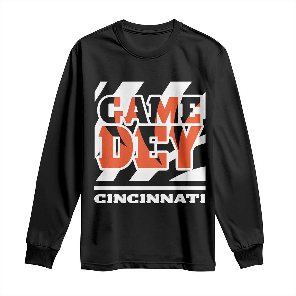 Cincinnati Long Sleeve Shirt Retro Vintage Game Dey White Stripes TS10 Black Print Your Wear