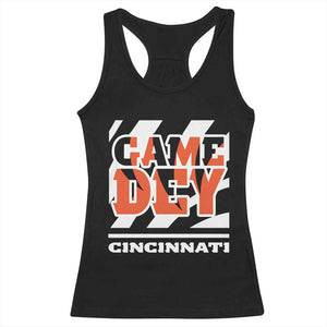 Cincinnati Racerback Tank Top Retro Vintage Game Dey White Stripes TS10 Black Print Your Wear