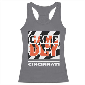Cincinnati Racerback Tank Top Retro Vintage Game Dey White Stripes TS10 Charcoal Print Your Wear
