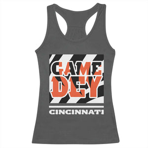 Cincinnati Racerback Tank Top Retro Vintage Game Dey White Stripes TS10 Dark Heather Print Your Wear