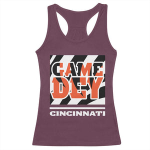 Cincinnati Racerback Tank Top Retro Vintage Game Dey White Stripes TS10 Maroon Print Your Wear