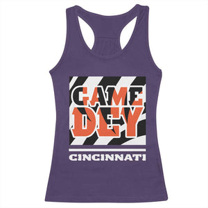 Cincinnati Racerback Tank Top Retro Vintage Game Dey White Stripes TS10 Purple Print Your Wear
