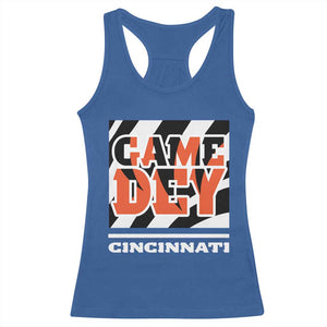 Cincinnati Racerback Tank Top Retro Vintage Game Dey White Stripes TS10 Royal Blue Print Your Wear