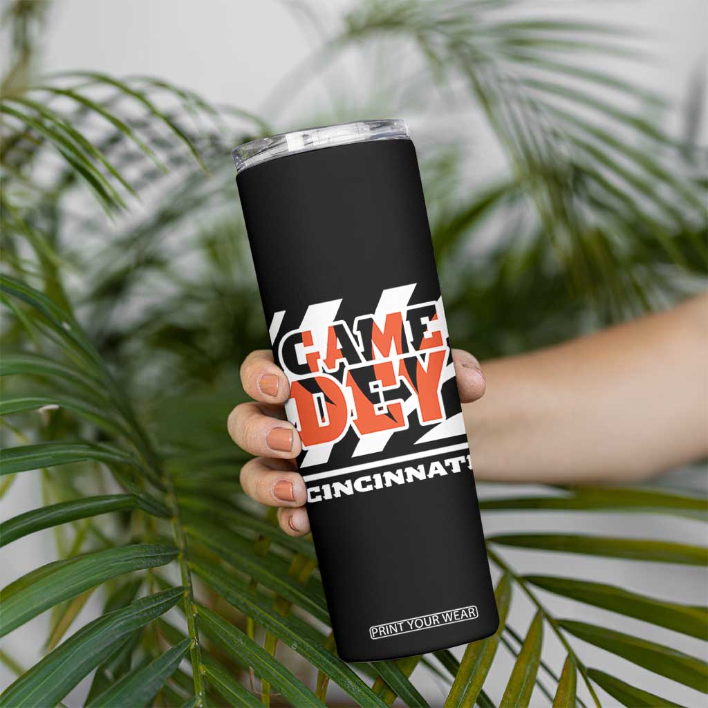 BFT Game Day Skinny Tumbler Retro Vintage Game Dey White Stripes TS10 Print Your Wear