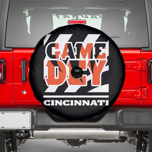 Cincinnati Spare Tire Cover Retro Vintage Game Dey White Stripes TS10 Black Print Your Wear