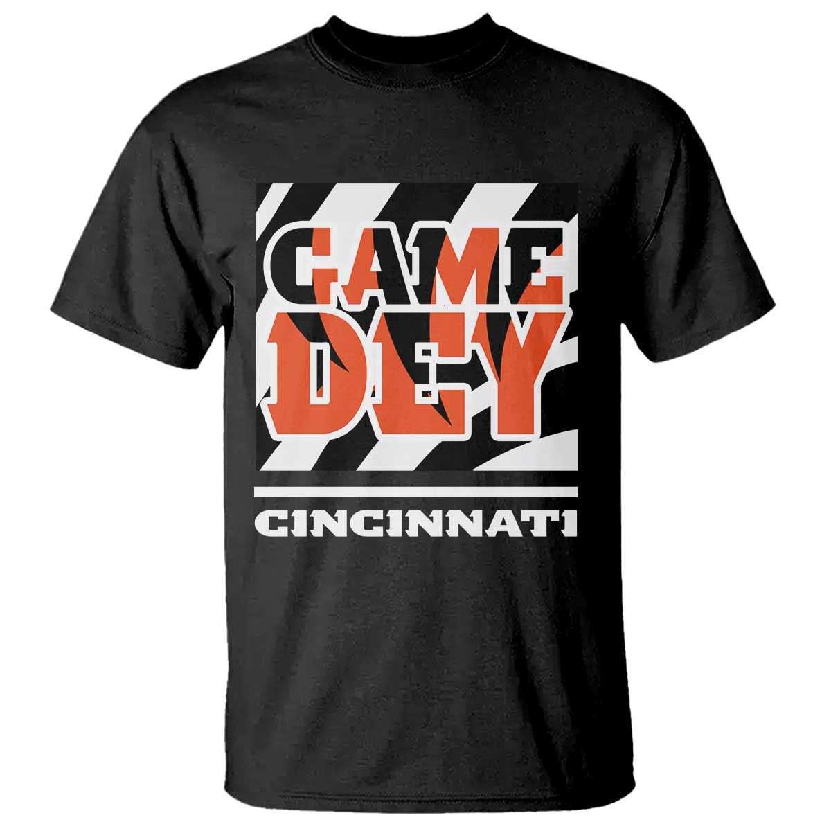 Cincinnati T Shirt Retro Vintage Game Dey White Stripes TS10 Black Print Your Wear