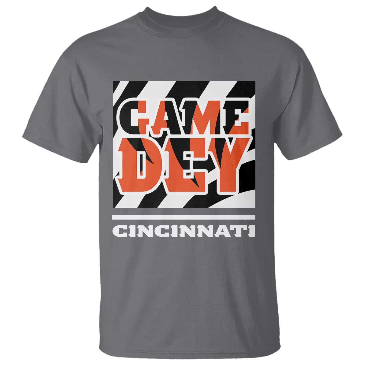 Cincinnati T Shirt Retro Vintage Game Dey White Stripes TS10 Charcoal Print Your Wear