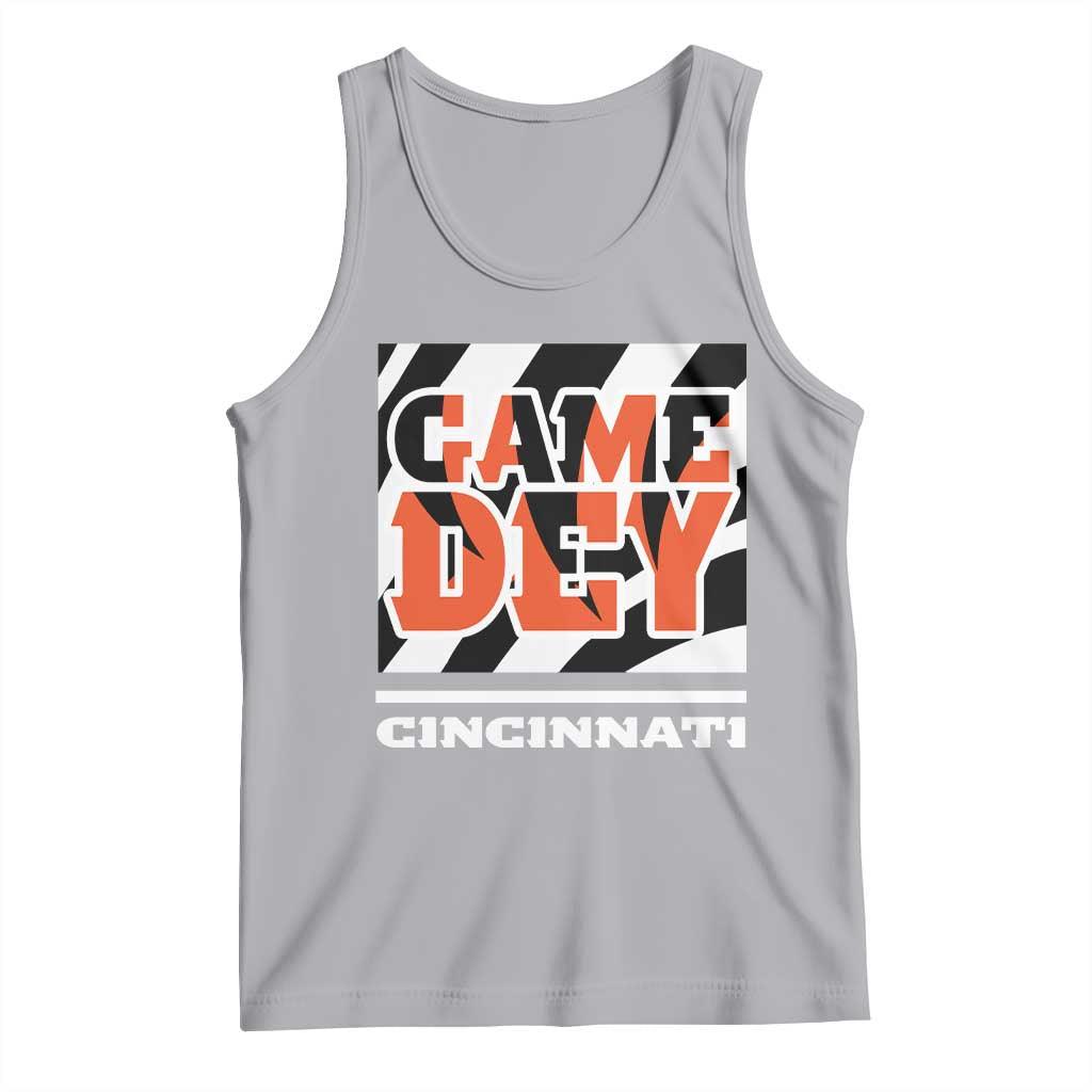 BFT Game Day Tank Top Retro Vintage Game Dey White Stripes TS10 Athletic Heather Print Your Wear