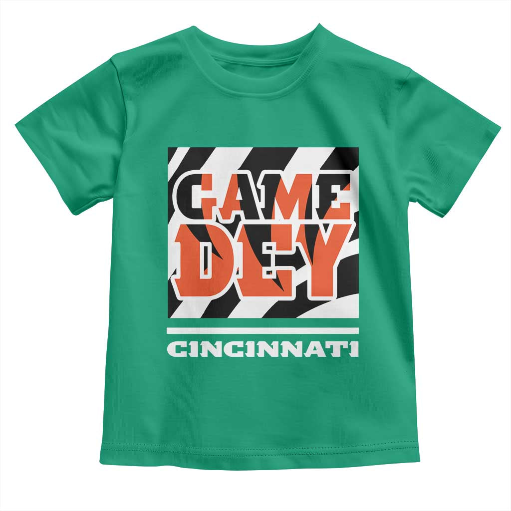 BFT Game Day Toddler T Shirt Retro Vintage Game Dey White Stripes TS10 Irish Green Print Your Wear