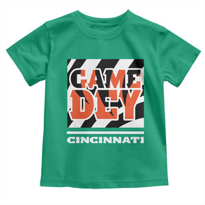 BFT Game Day Toddler T Shirt Retro Vintage Game Dey White Stripes TS10 Irish Green Print Your Wear
