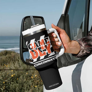 BFT Game Day Tumbler With Handle Retro Vintage Game Dey White Stripes TS10 Print Your Wear