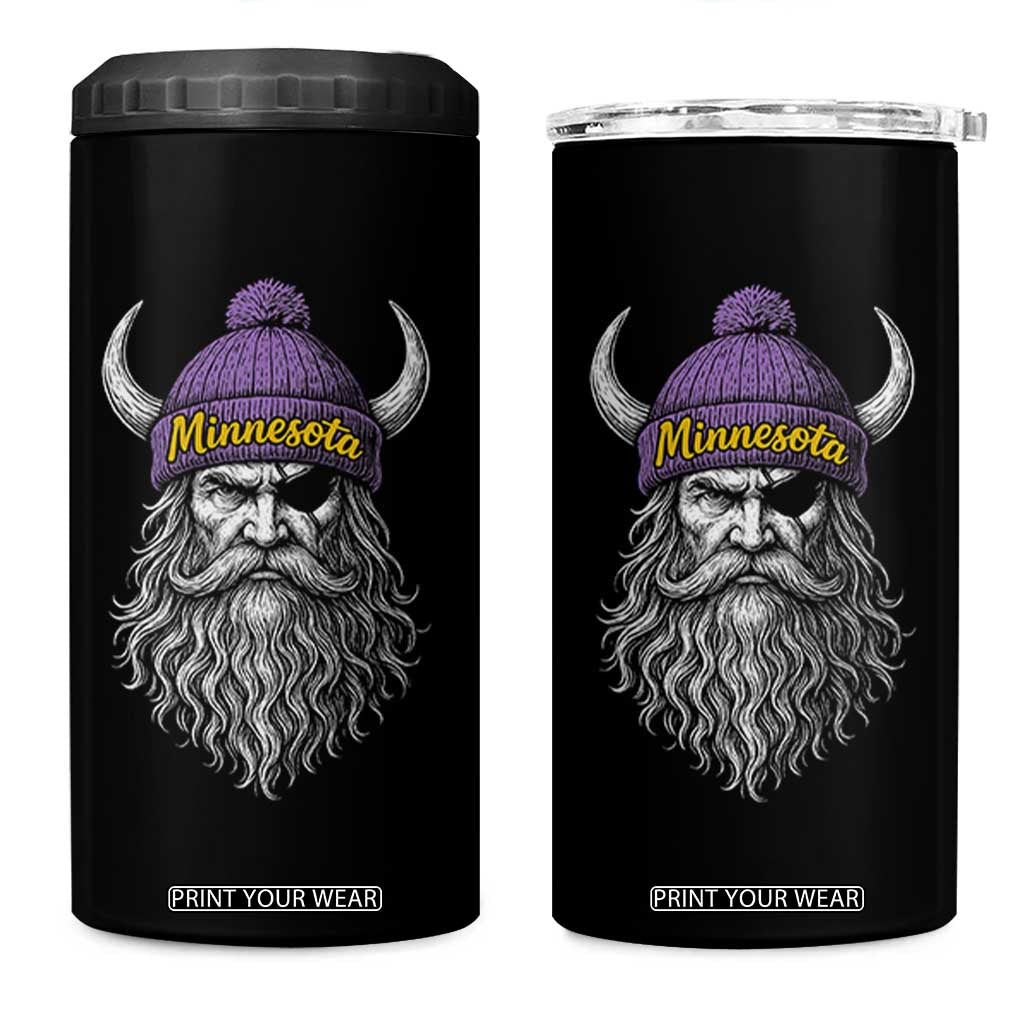 Vintage Minnesota 4 in 1 Can Cooler Tumbler Retro Sports Fan TS10 One Size: 16 oz Black Print Your Wear