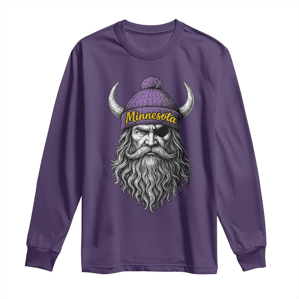 Vintage Minnesota Long Sleeve Shirt Retro Sports Fan TS10 Purple Print Your Wear