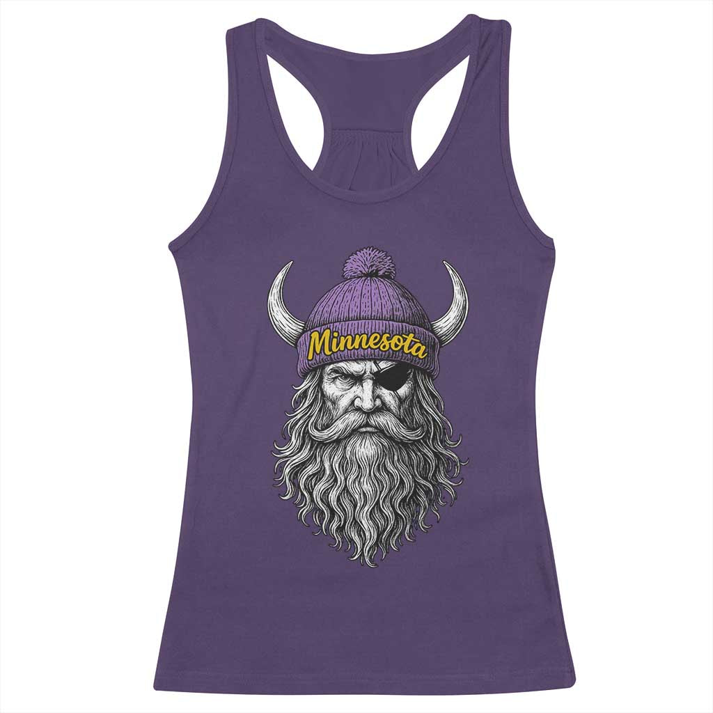 Vintage Minnesota Racerback Tank Top Retro Sports Fan TS10 Purple Print Your Wear