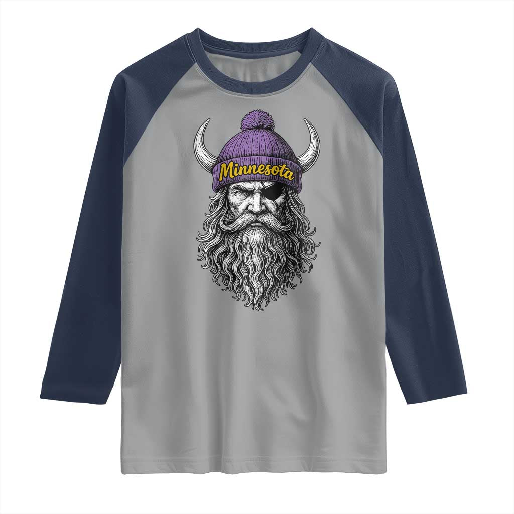 Vintage VF Raglan Shirt Retro Football Sports Fan MFV TS10 Sport Gray Navy Print Your Wear