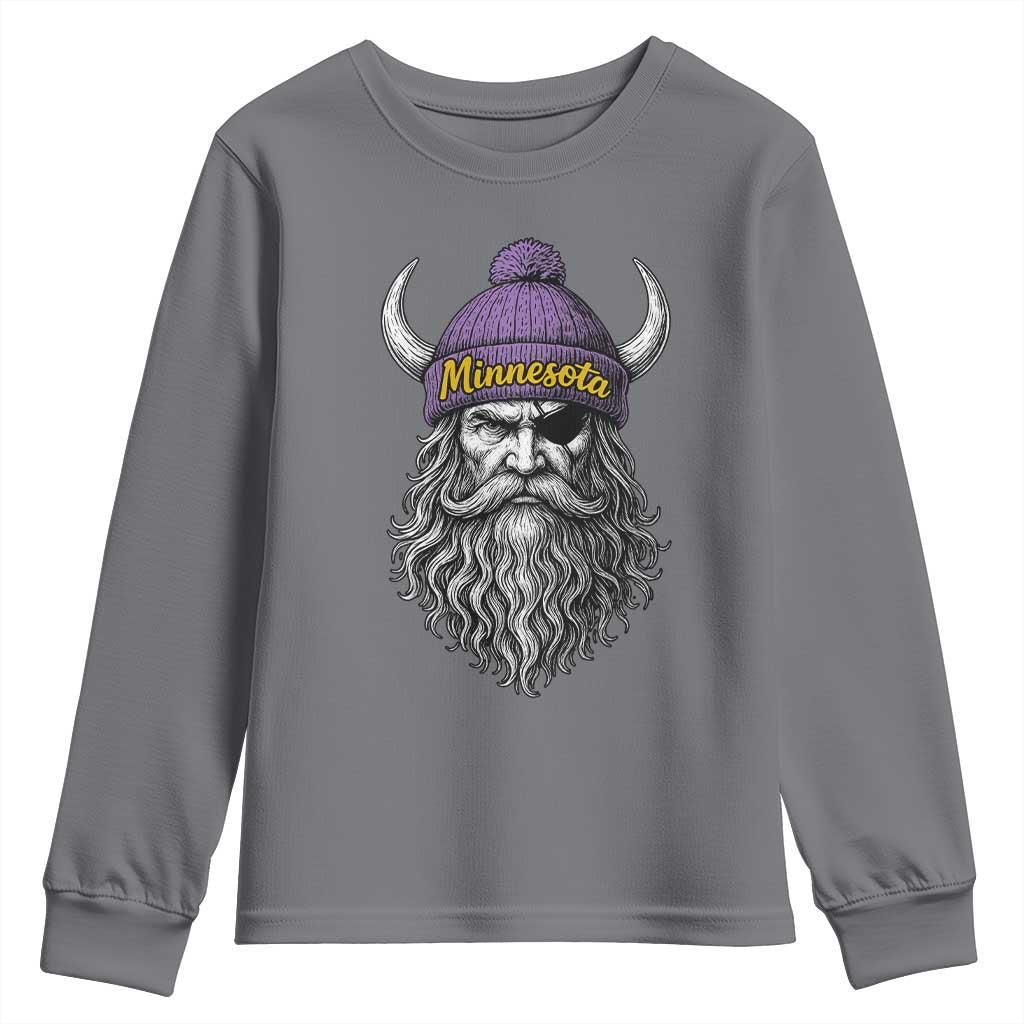 Vintage Minnesota Youth Sweatshirt Retro Sports Fan TS10 Charcoal Print Your Wear