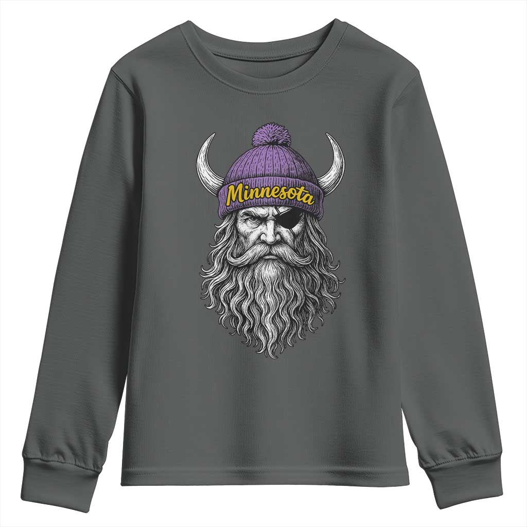 Vintage Minnesota Youth Sweatshirt Retro Sports Fan TS10 Dark Heather Print Your Wear