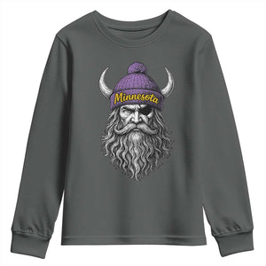 Vintage Minnesota Youth Sweatshirt Retro Sports Fan TS10 Dark Heather Print Your Wear