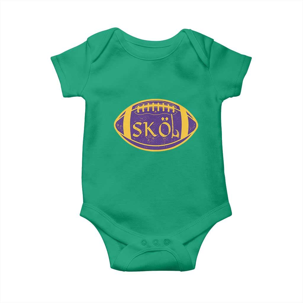 Skol Football Baby Onesie Retro Nordic Scandinavian Warrior Vikings Axe TS10 Irish Green Print Your Wear