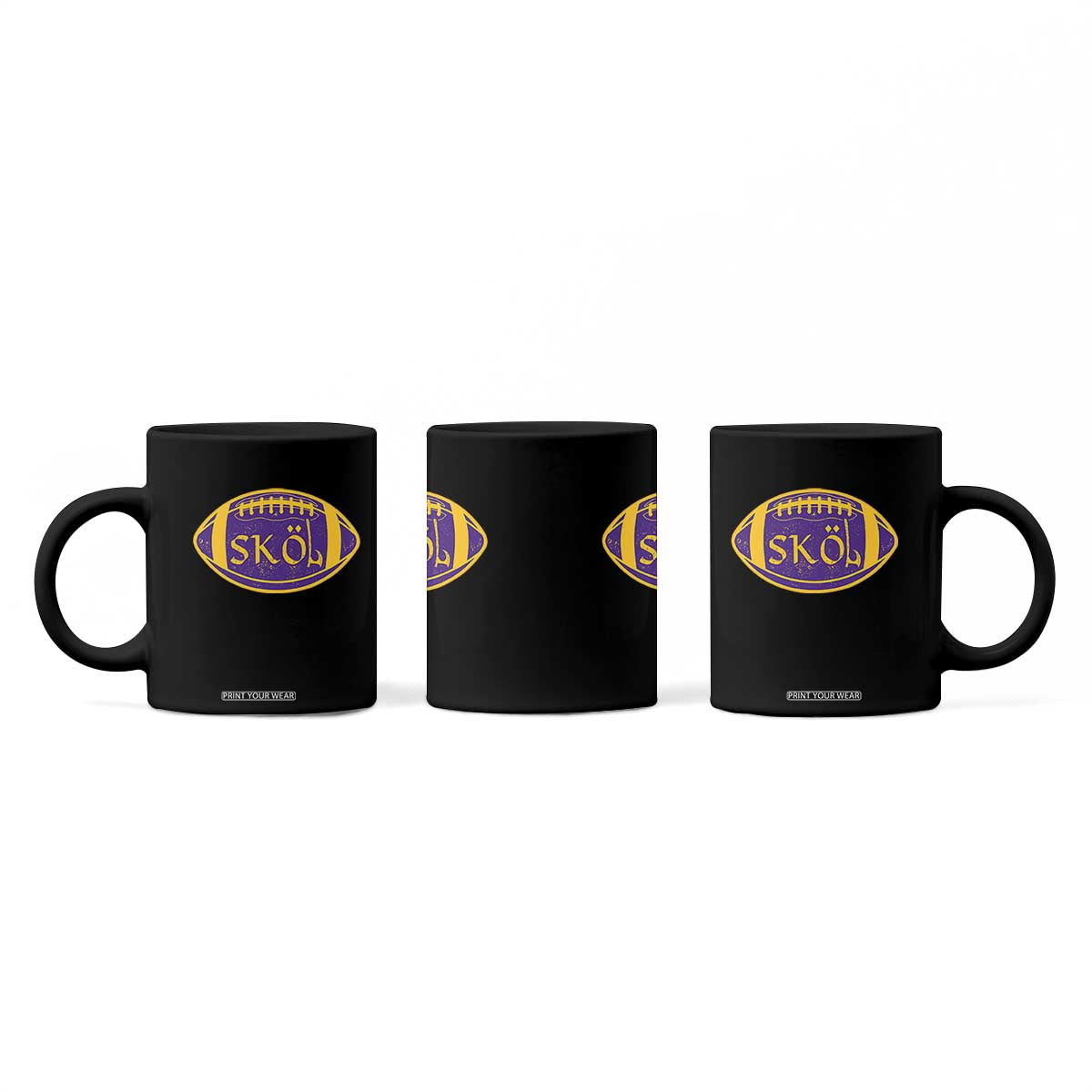 Skol Football Coffee Mug Retro Nordic Scandinavian Warrior Vikings Axe TS10 Print Your Wear