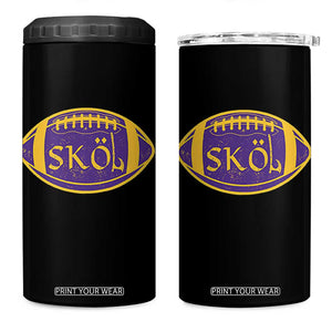 Skol Football 4 in 1 Can Cooler Tumbler Retro Nordic Scandinavian Warrior Vikings Axe TS10 One Size: 16 oz Black Print Your Wear