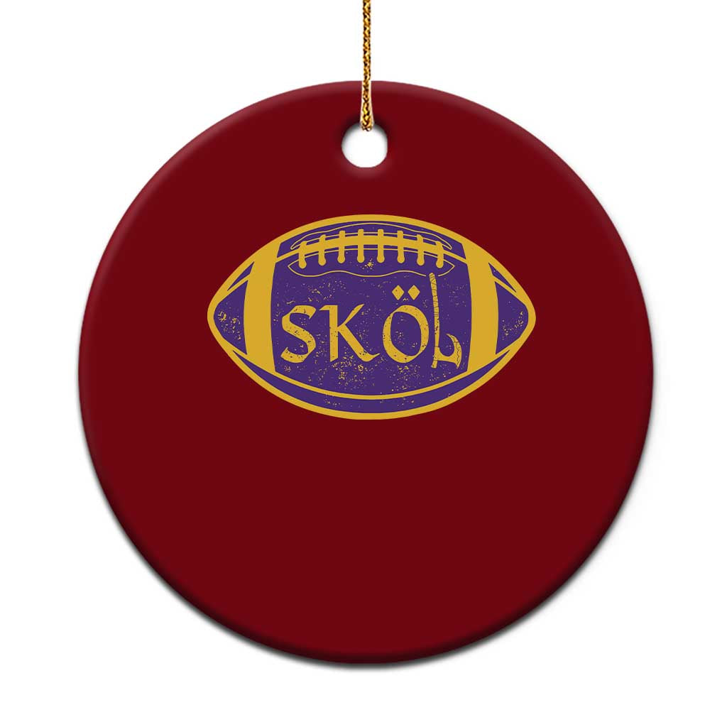 Skol Football Ceramic Ornament Retro Nordic Scandinavian Warrior Vikings Axe TS10 1pc Red Print Your Wear