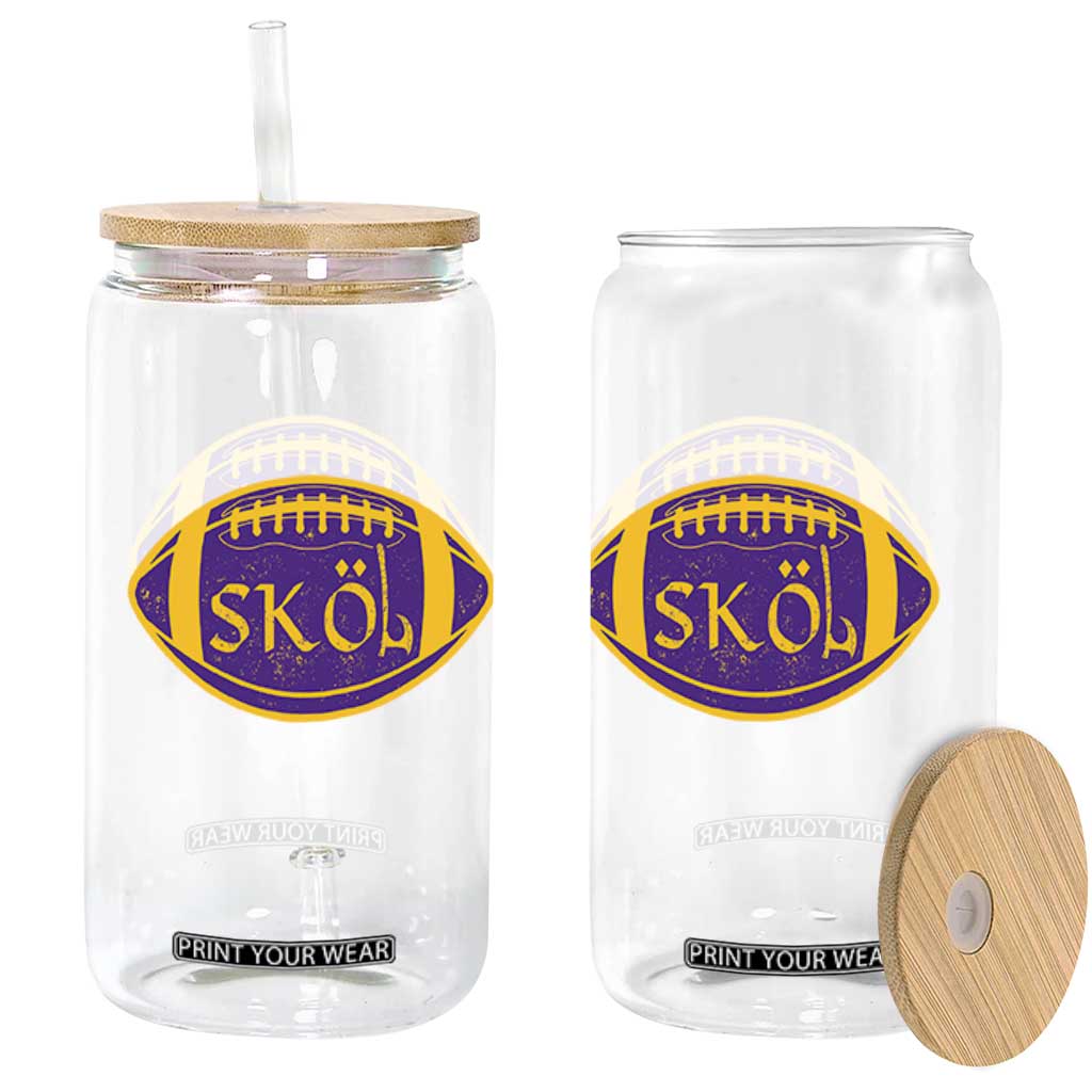 Skol Football Glass Can Retro Nordic Scandinavian Warrior Vikings Axe TS10 Print Your Wear