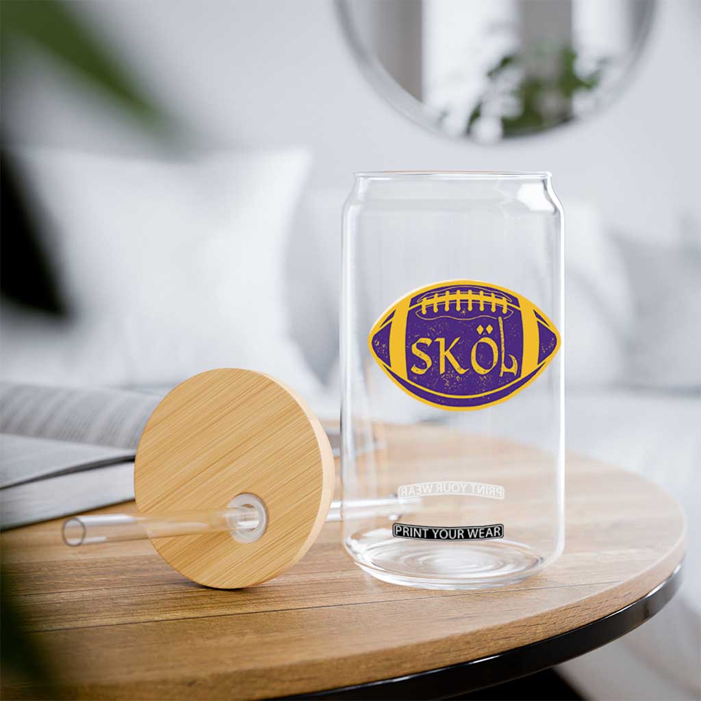 Skol Football Glass Can Retro Nordic Scandinavian Warrior Vikings Axe TS10 Print Your Wear