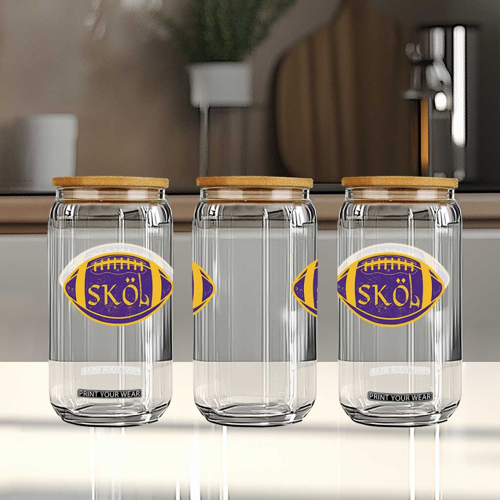 Skol Football Glass Can Retro Nordic Scandinavian Warrior Vikings Axe TS10 Print Your Wear