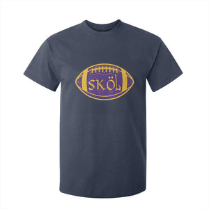 Skol Football T Shirt For Kid Retro Nordic Scandinavian Warrior Axe VF TS10 Navy Print Your Wear