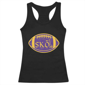 Skol Football Racerback Tank Top Retro Nordic Scandinavian Warrior Axe VF TS10 Black Print Your Wear