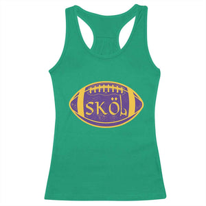 Skol Football Racerback Tank Top Retro Nordic Scandinavian Warrior Vikings Axe TS10 Irish Green Print Your Wear