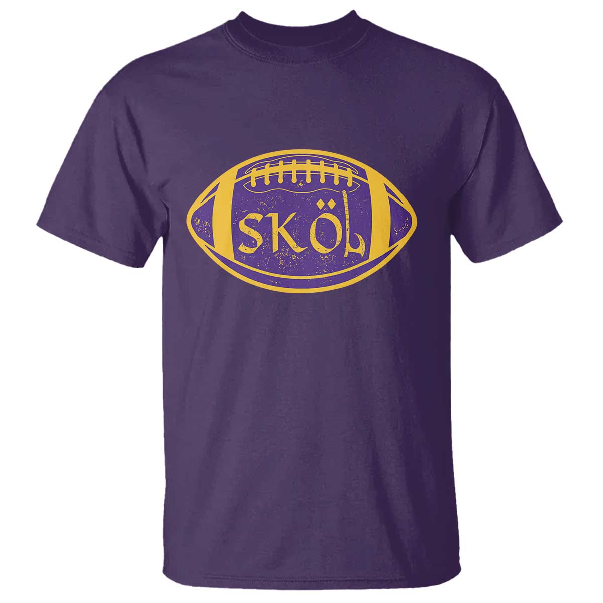 Skol Football T Shirt Retro Nordic Scandinavian Warrior Vikings Axe TS10 Purple Print Your Wear