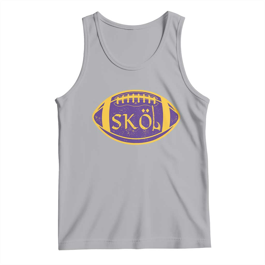 Skol Football Tank Top Retro Nordic Scandinavian Warrior Vikings Axe TS10 Athletic Heather Print Your Wear