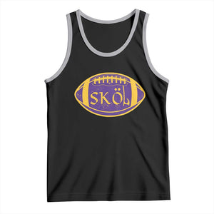 Skol Football Tank Top Retro Nordic Scandinavian Warrior Vikings Axe TS10 Black Athletic Heather Print Your Wear