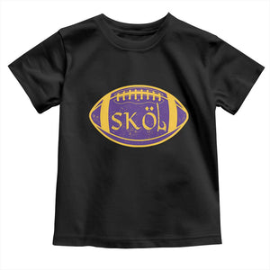 Skol Football Toddler T Shirt Retro Nordic Scandinavian Warrior Vikings Axe TS10 Black Print Your Wear