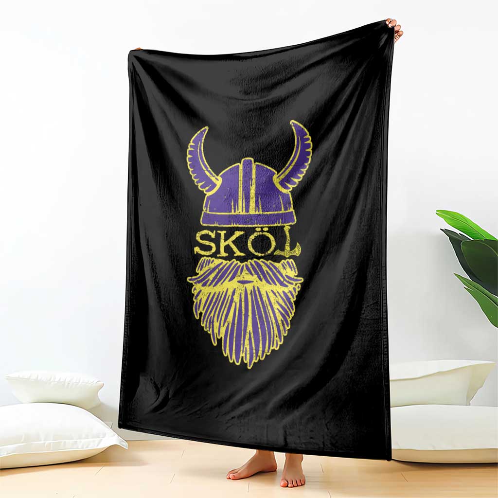 Skol Nordic Scandinavian Warrior Viking Helmet Throw Blanket TS10 Print Your Wear
