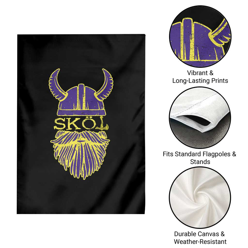 Skol Nordic Scandinavian Warrior Helmet Garden Flag Retro Football Sports Fan MFV TS10 Print Your Wear