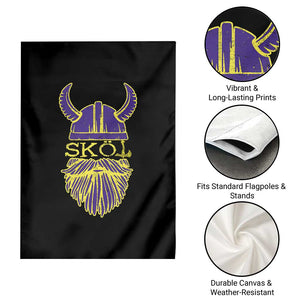 Skol Nordic Scandinavian Warrior Helmet Garden Flag Retro Football Sports Fan MFV TS10 Print Your Wear