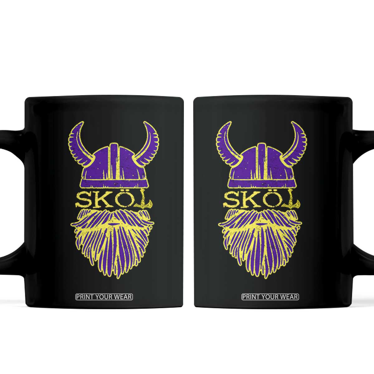 Skol Nordic Scandinavian Warrior Viking Helmet Coffee Mug TS10 Black Print Your Wear