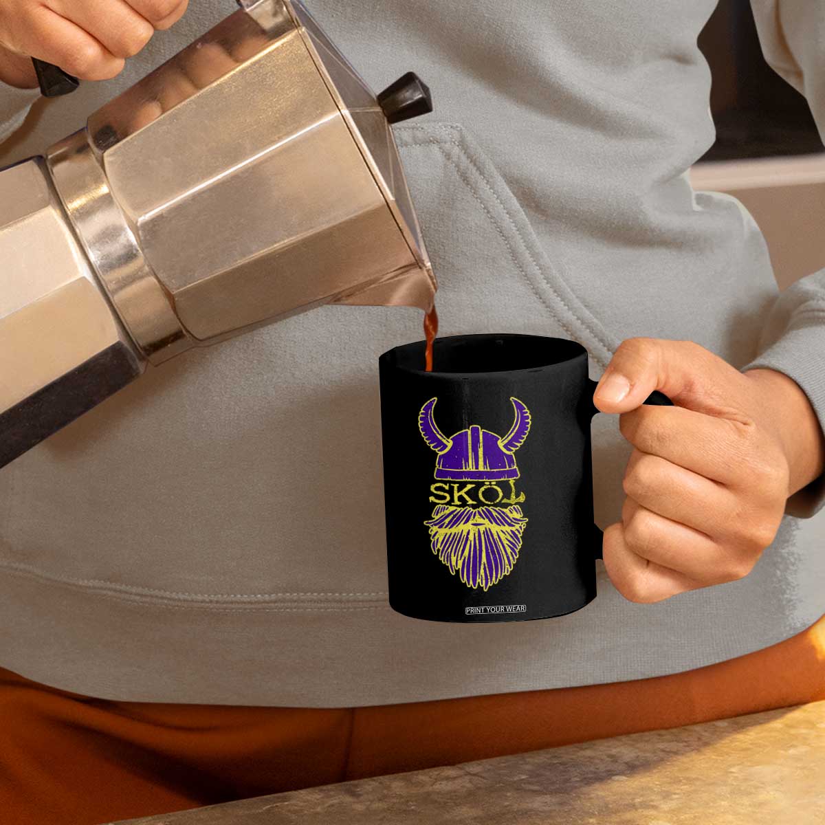 Skol Nordic Scandinavian Warrior Viking Helmet Coffee Mug TS10 Print Your Wear