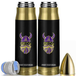 Skol Nordic Scandinavian Warrior Helmet Bullet Tumbler Retro Football Sports Fan MFV TS10 Black Print Your Wear
