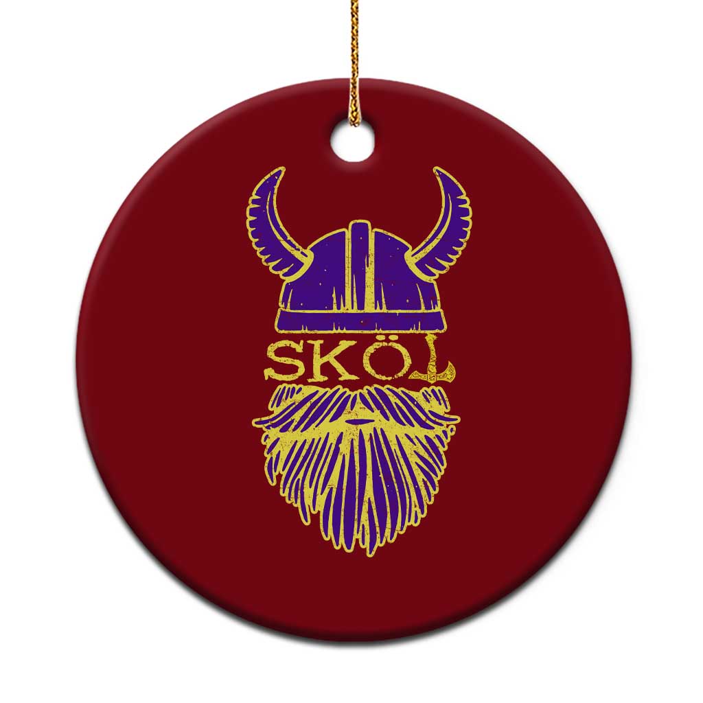 Skol Nordic Scandinavian Warrior Helmet Ceramic Ornament Retro Football Sports Fan MFV TS10 1pc Red Print Your Wear