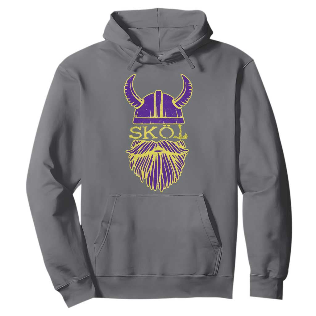 Skol Nordic Scandinavian Warrior Helmet Hoodie Retro Football Sports Fan MFV TS10 Charcoal Print Your Wear