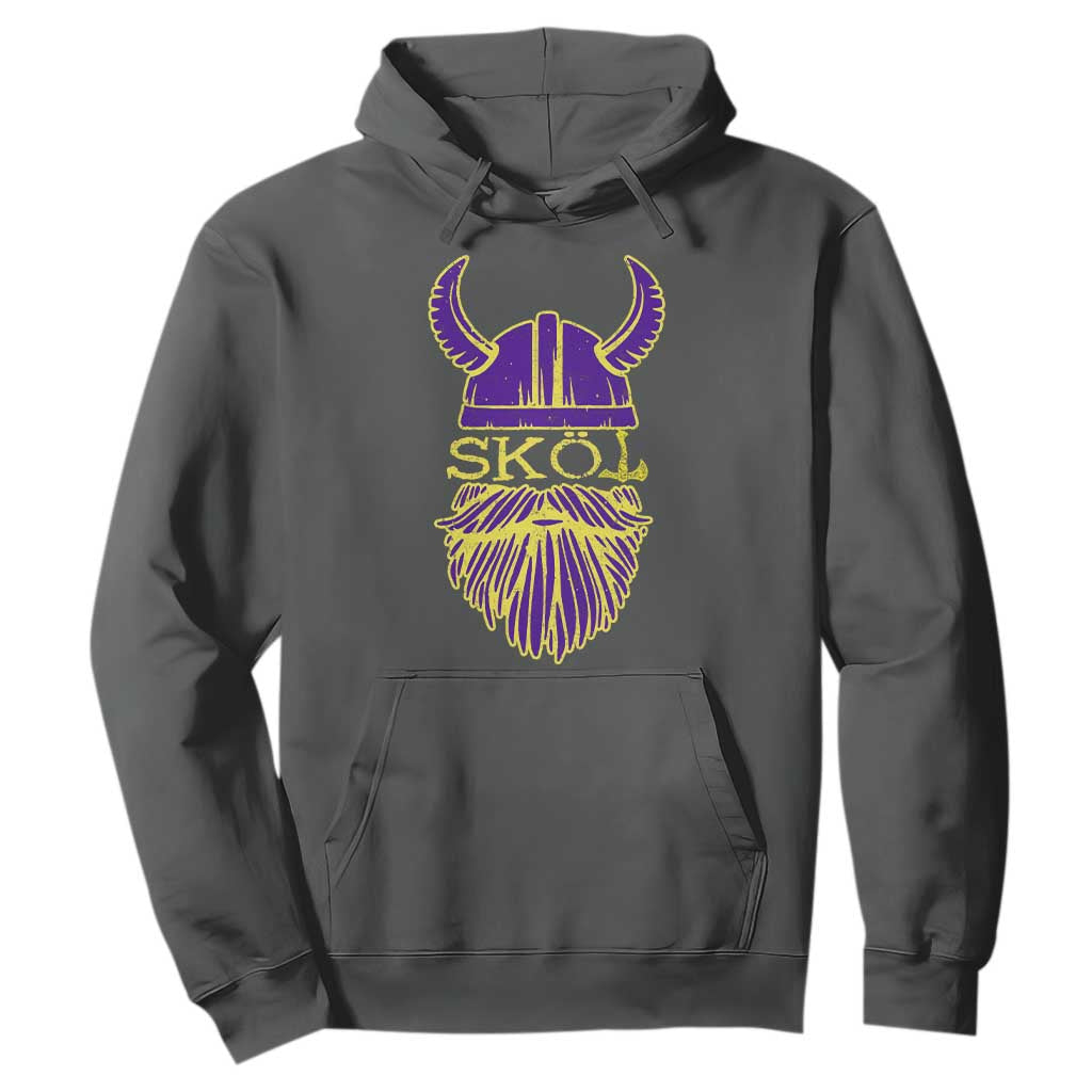 Skol Nordic Scandinavian Warrior Viking Helmet Hoodie TS10 Dark Heather Print Your Wear